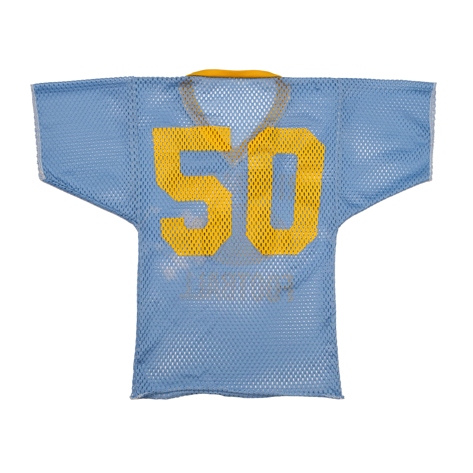 Back view of 1980s Richmond #50 youth football jersey with matching number 50.