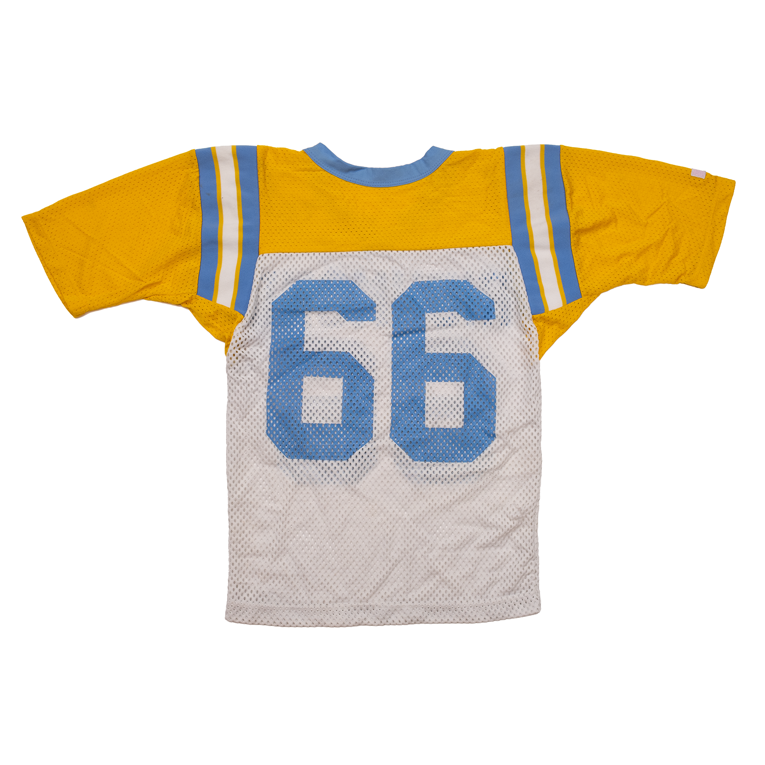 Back view of 1980s Richmond #66 Russell Athletic football jersey with matching number 66.